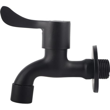 Filtre à eau robinet distributeur d'eau robinet en acier inoxydable support mural robinet de machine à laver pour jardin, salle de bain, lavabo, évier de cuisine (serpillère) G1/2" (1/5)