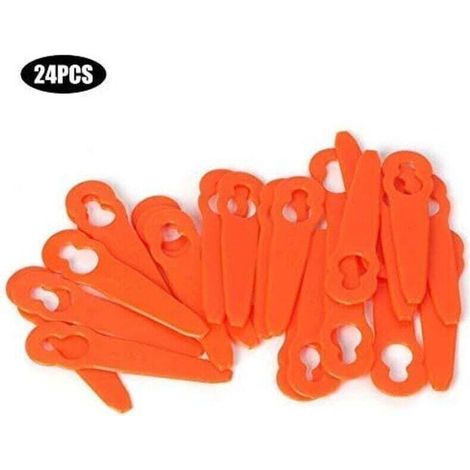 24pcs Lames de tête de Coupe en Plastique Lames de Rechange Remplacement pour Stihl Polycut 2-2 (1/4)