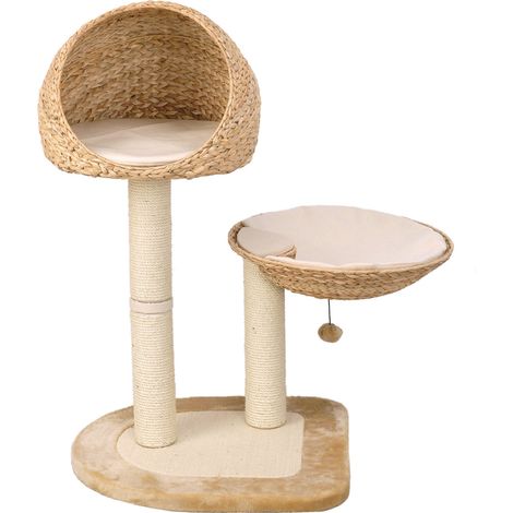 K RASCADOR GATO BANANA LEAF V HOJA DE BANANA BEIGE 81 X 58 X 100 CM