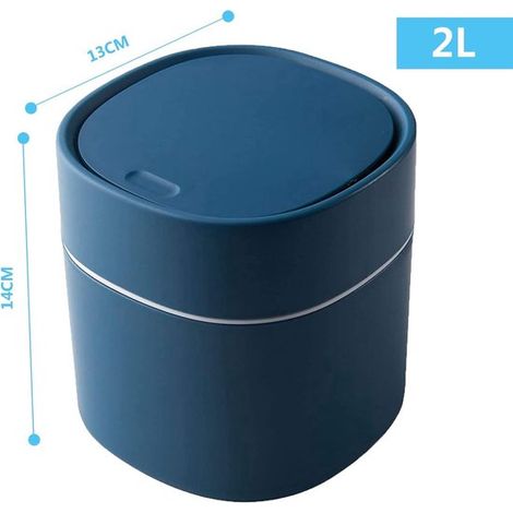 Questo mini cestino da 2 litri con coperchio è perfetto da posizionare in ufficio, sulla credenza o sul comodino.