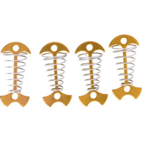 4 piquets de tente en alliage d'aluminium avec ressort doré pour canapé de sol et toile (1/5)