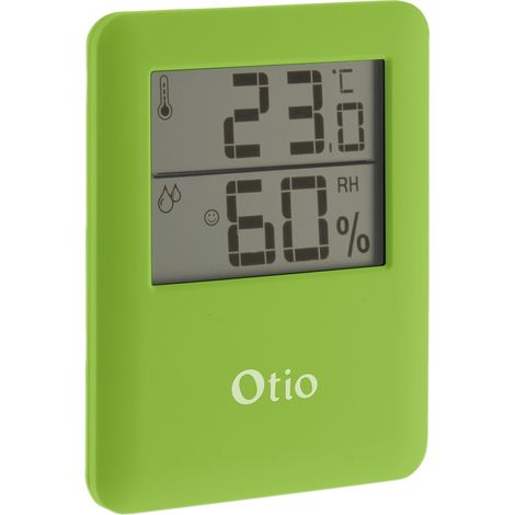 Thermomètre hygromètre magnétique LCD - vert - Otio (1/4)