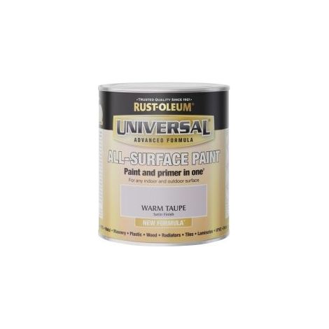 Rust-Oleum Universal All Surface Brush on Paint - Satin - Warm Taupe - 750ml