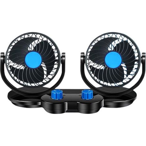 Ventilador de asiento trasero para coche，ventilador doble para vehículo，3 velocidades，alimentado por USB Vetola para camión (1/5)