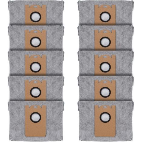 Sacs à poussière compatibles eufy RoboVac L35 Hybrid, LR30 & LR20 – Lot de 10 avec filtration 4 couches et tissu au charbon actif (1/3)