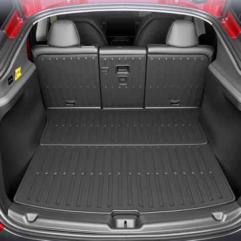 Tapis de Coffre pour Model Y Juniper 2025 2026 Launch Series Accessoires, Housse de Siège Arrière Protection, Tapis Caoutchouc TPE Protecter Toutes Saisons Étanches