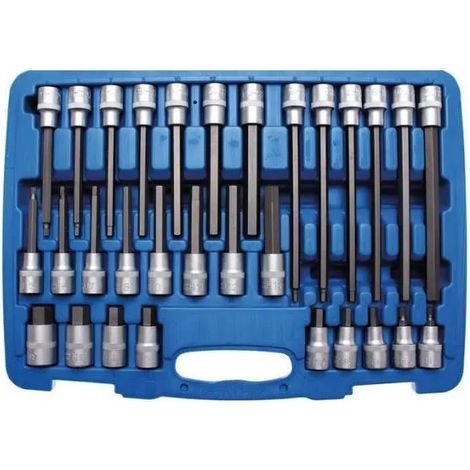 Bgs Juego de vasos profesional cromado 5 a 19 mm