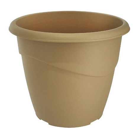 Pot de fleur Marina Ø18 x 15,3 cm non perçé - 2 litres - Taupe - EDA