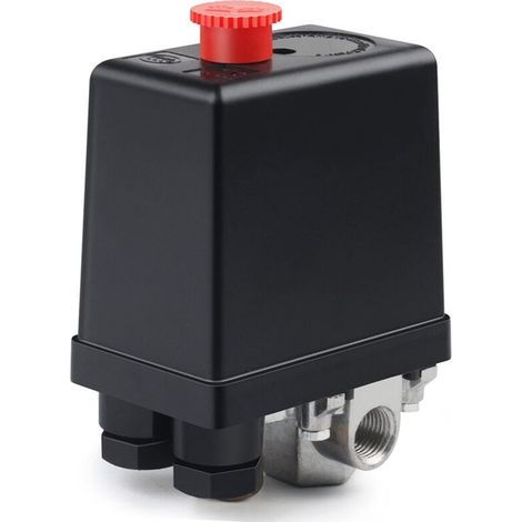 Pressostato per compressore d'aria 220V - Valvola di sicurezza automatica per la riduzione rapida della pressione (4 fori) (1/5)