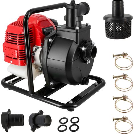 Pompe à eau thermique 52 cm3 - 3 CV - 2 temps - Débit 15m3/h - Motopompe jardin - Hauteur aspiration 8m (1/5)
