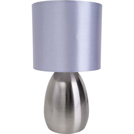 Tischleuchte Tischlampe Esszimmerleuchte Beistelllampe 1 flammig silber D 17,5cm