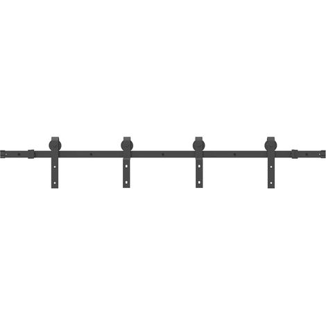 Maison Exclusive - Kit di Binari per Porte Scorrevoli 183 cm Acciaio Nero