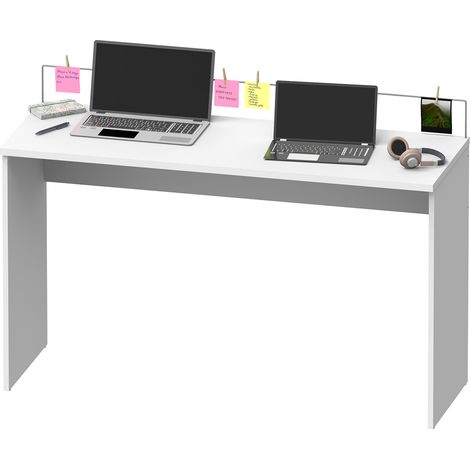 Bureau coloris Blanc - Hauteur 89 x Longueur 131.5 x Profondeur 45 cm -PEGANE-