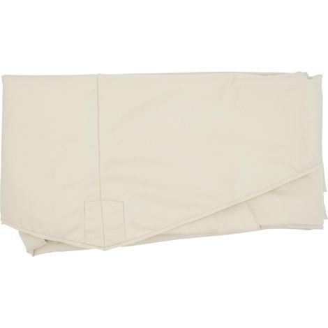 Ersatz-Bezug für Deluxe Ampelschirm HHG-693,Sonnenschirmbezug rund Ø 3m creme ohne Flap (1/5)