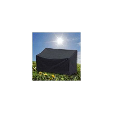 Funda para banco de jardín Mennitr - (163x66x89cm) Negra, impermeable, para banco de jardín de 3 plazas, resistente a los rayos UV, funda antipolvo Oxford 210D para bancos de jardín - Crezuo (1/4)