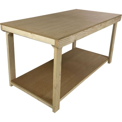 Workbench MDF top, large heavy-duty table (H-90cm, D-120cm, L-120cm) (1/2)