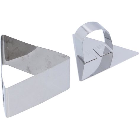 Cake Mousse Ring Mold Stainless Steel Dessert Rings Cake Cutter for Salads Pastries Baking ToolTriangular: 4x7cm