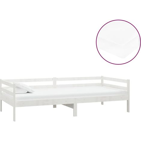 Maison Exclusive - Tagesbett mit Matratze 90x200 cm Weiß Kiefer M