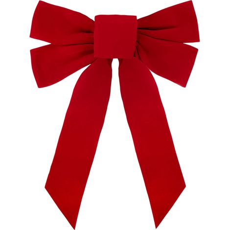 Ribbon - Bow Noël Velours Rouge - Décoration Arbre De Noël Intérieur - 34 x 25 cm - 1 Pièce (1/5)