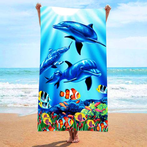 Strandtuch, ultrafeines, saugfähiges Strandtuch aus Fasern, bedrucktes Handtuch, Strandmatte