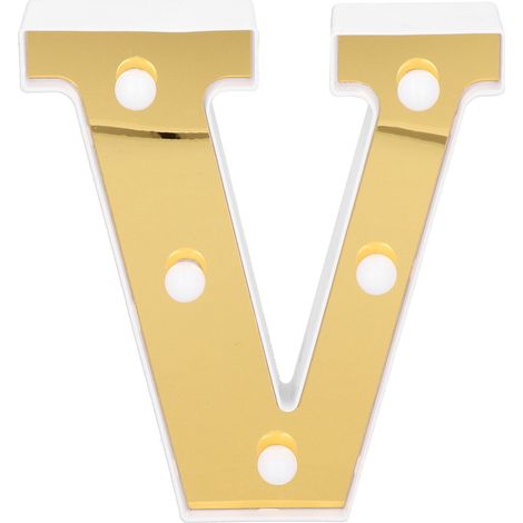 alphabet LED dorée en forme de V idéale pour les demandes en (1/4)