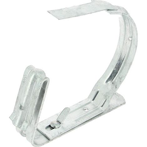 Crochet nègre pour gouttière zinc 1/2 ronde 25cm – Acier GAF – Fixation directe sur couverture – Nez paillette