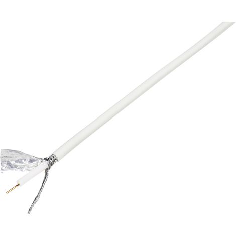 TRU COMPONENTS 1570973 Koaxialkabel Außen-Durchmesser: 6.60 mm RG6 /U 75 Ω 120 dB Weiß 10 m
