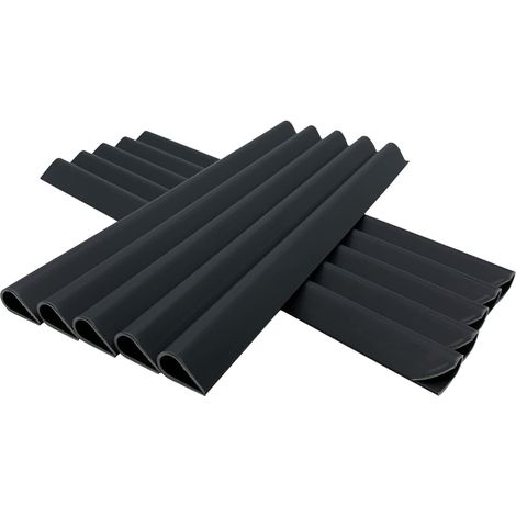Lot de 30 clips de fixation pour panneaux grillagés à double fil - En PVC anthracite - Rails pour bandes brise-vue pour panneaux à double fil (1/5)