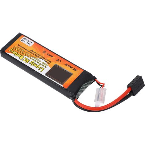 Batterie LiPo 7,4 V 4200 mAh 45C 2S pour drone de course FPV avec prise pour avion RC, quadricoptère et hélicoptère. (1/5)