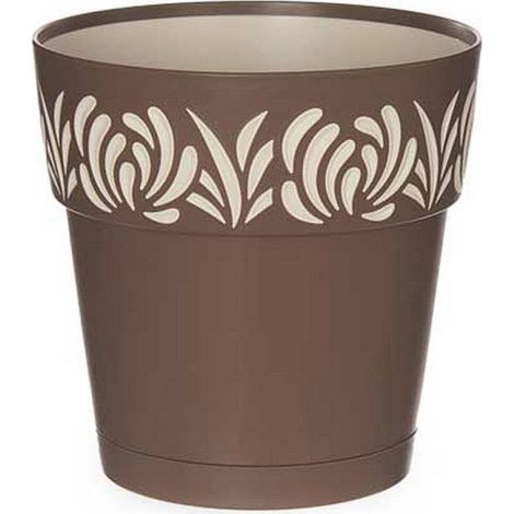 Pot auto-arrosant Gaia Marron Plastique (15 x 15 x 15 cm)