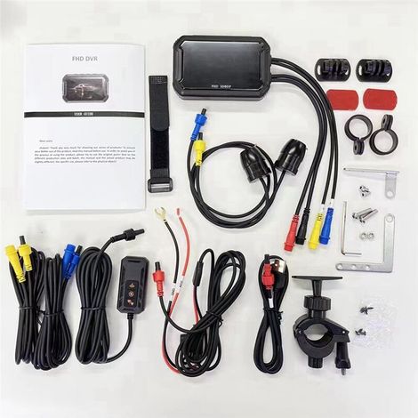 CaméRa Double Moto 1080P avec Fonction GPS Enregistreur de Conduite éTanche Enregistreur VidéO HD pour la Conduite de Moto (1/2)