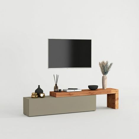 Mobile porta TV moderno estensibile da appoggio Avenko - Tortora (1/5)