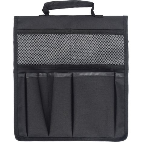 Sac à outils de jardin noir pour outils de jardin - Sac à outils de jardin multifonctionnel, imperméable, en tissu Oxford. Organisateur d'outils de jardin. (1/5)