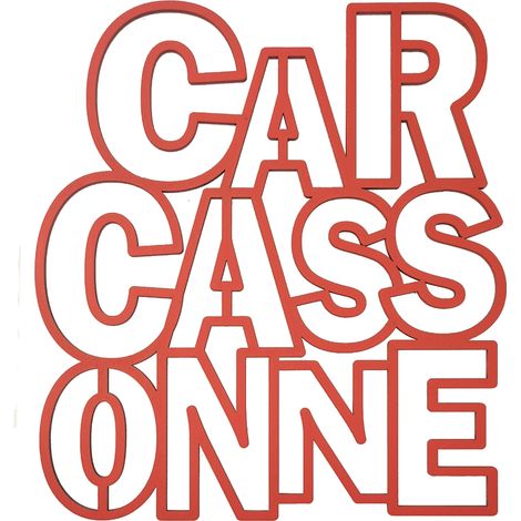 Mot décoratif découpé au laser - Carcassonne - Orange (1/2)