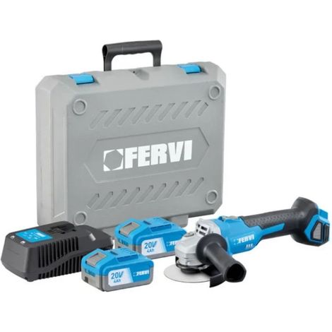 Fervi FB20AG3AB-24B Smerigliatrice angolare 20V 125mm con 2 Batterie (1/2)
