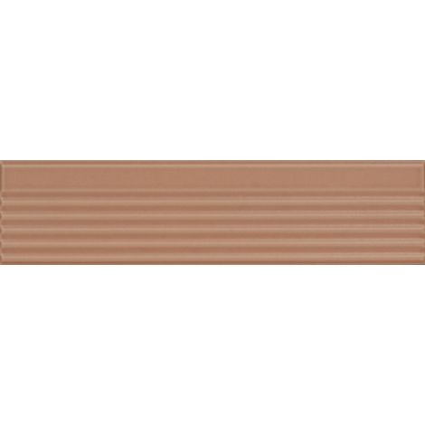 Carrelage sol / mur brique à relief uni terracotta 5,6x23,2 cm MODULO INCISO MATTONE (vendu par boite de 0,47m2) (1/5)