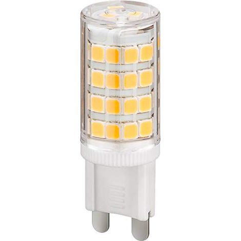 Ampoule LED compacte 3,5 W, G9, remplace une ampoule à incandescence de 40 W, blanc chaud, angle de rayonnement 300°, 80 Ra, 400 lm, 3000 K, pour spots encastrés/plafonniers 77427