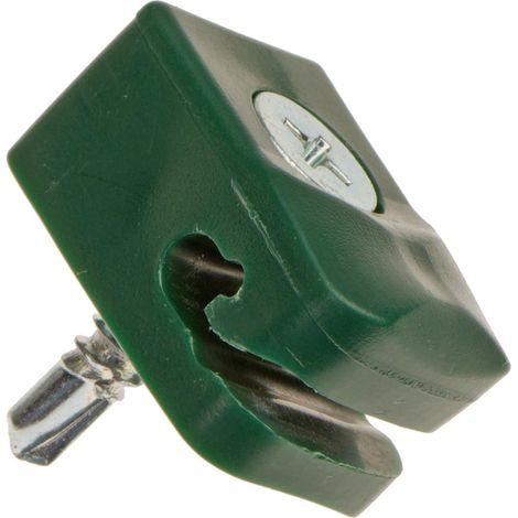 5 Stück Drahthalter mit Schraube Spanndrahthalter 16mm x 26mm in grün (1/4)
