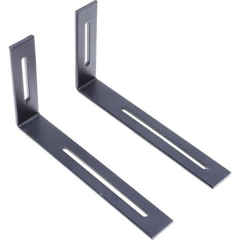 Équerre D'angle en Fer Noir L pour Support de Meuble, Renfort D'angle Droit Charge Lourde, 2 Pièces pour Projets DIY et Étagères Murales (1/5)