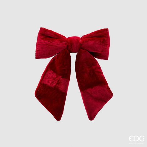 EDG Enzo De Gasperi Fiocco Natale Velluto H 25 Cm L 21 Cm Burgundy (1/5)
