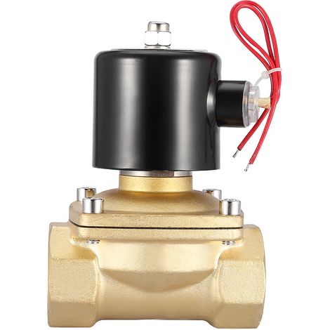 DN40 1-1/2" Zweiwegeventil aus Messing, normalerweise geschlossen, 220 V Wechselstrom (1/5)