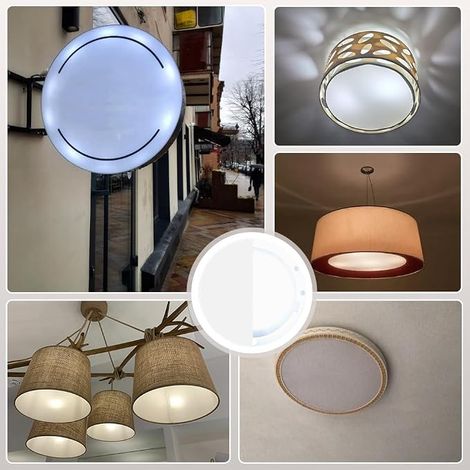 30 cm Lampshade Diffuser White Acrylic Lampshade Replacement Round Lampshade Glare Proof for Hanging Drum Style Decoration 1pc (1/4)