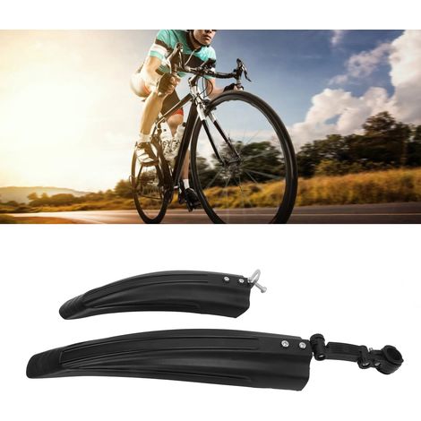 1 Set Garde-Boue Vélo Avant Arrière Renforcé Élargi pour VTC VTT Noir