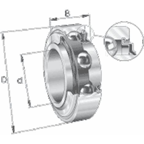 INA Spannlager 206 KRR Innen-Ø 30 mm Außen-Ø 62 mmBreite24 mm (1/2)