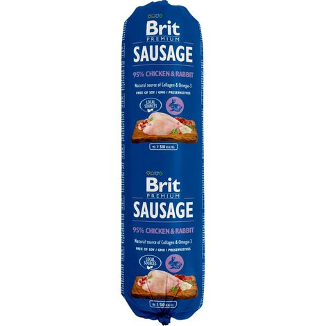 BRIT PREMIUM BY NATURE SAUCISSE POULET & LAPIN POULET LAPIN 800 G