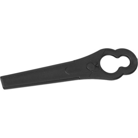 100 lames de rechange en plastique pour tondeuses à gazon, longueur 80 mm, diamètre du trou 11 x 7 mm, noires (1/5)