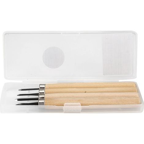Set mit 4 Holzschnitzmessern, manuellem Messerschärfer, Schnitzwerkzeugset mit Schleifscheiben, Nr. 2 (1/5)