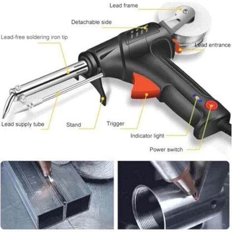 Outils de soudage laser industriels chauffés à l'intérieur, ensemble de pistolet à souder multifonction, pistolet de soudage pour métal, machines à souder automatiques filaires pour cuivre, aluminium