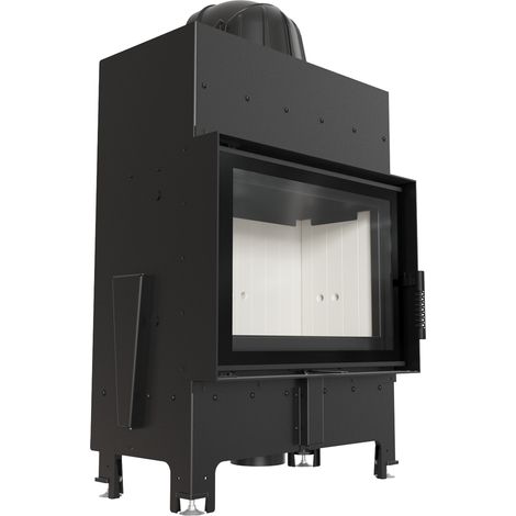 Luftkamineinsatz KRATKI FLOKI S 8kW Ø160 Rekuperation Stahl SET (1/5)