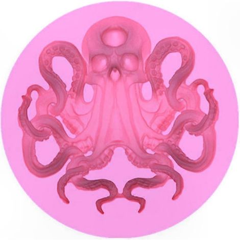 Moule en silicone pour gâteau pieuvre, résistant à la déchirure, idéal pour décorer fêtes, anniversaires, mariages et baby showers, moule seiche flexible, facile à démouler, usage multiple. (1/5)